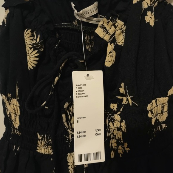 NWT Urban Outfitters Black Floral Cop Tank Size Small - Picture 3 of 7